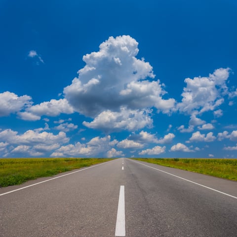 Green countryside road
